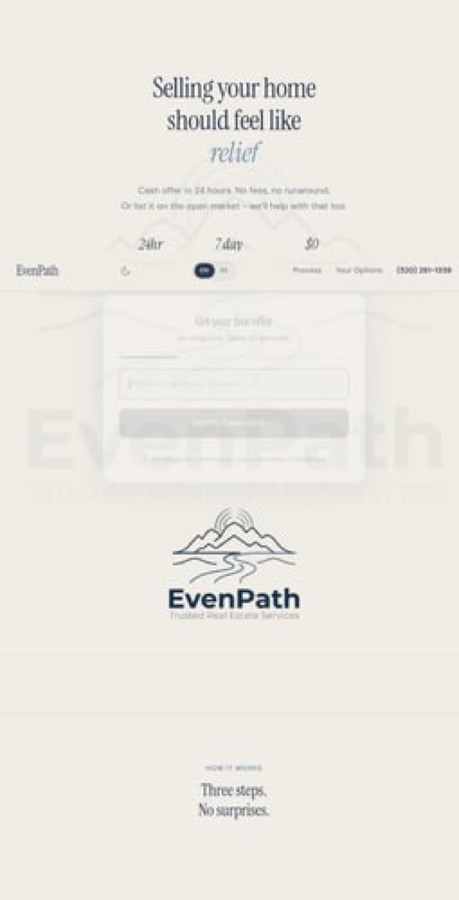 EvenPath Homes — live client site